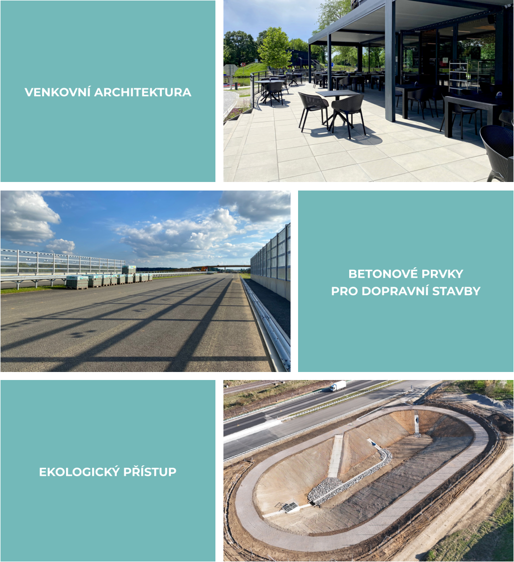 VENKOVNÍ ARCHITEKTURA BETONOVÉ PRVKY PRO DOPRAVNÍ STAVBY EKOLOGICKÝ PŘÍSTUP