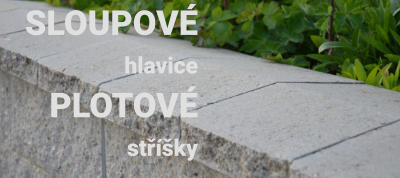 SLOUPOVÉ hlavice PLOTOVÉ stříšky